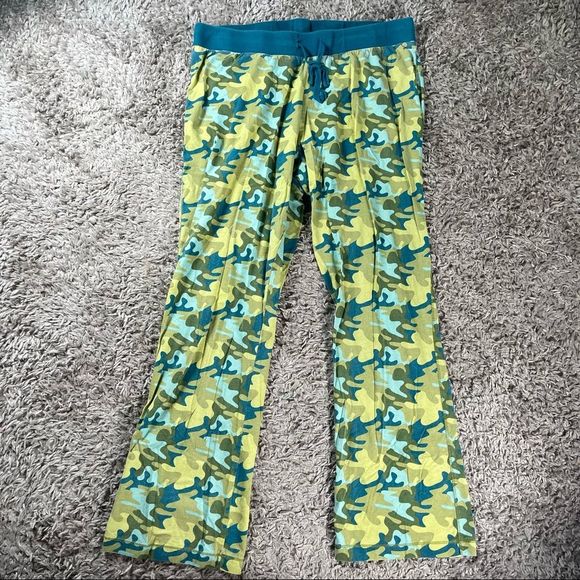 Magellan 📌size large green & blue camo sleep/lounge pants with tie on the front - Picture 2 of 4